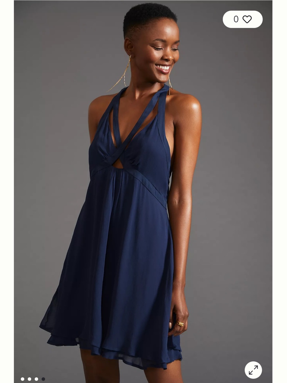 By Anthropologie V-Neck Strappy Mini Dress